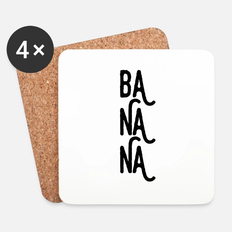 Bananen - Untersetzer (4er-Set) - Weiß