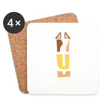 FUNNY BLUE MUM-DAD MOTHERS DAY - Coasters (set of 4) - white - Front
