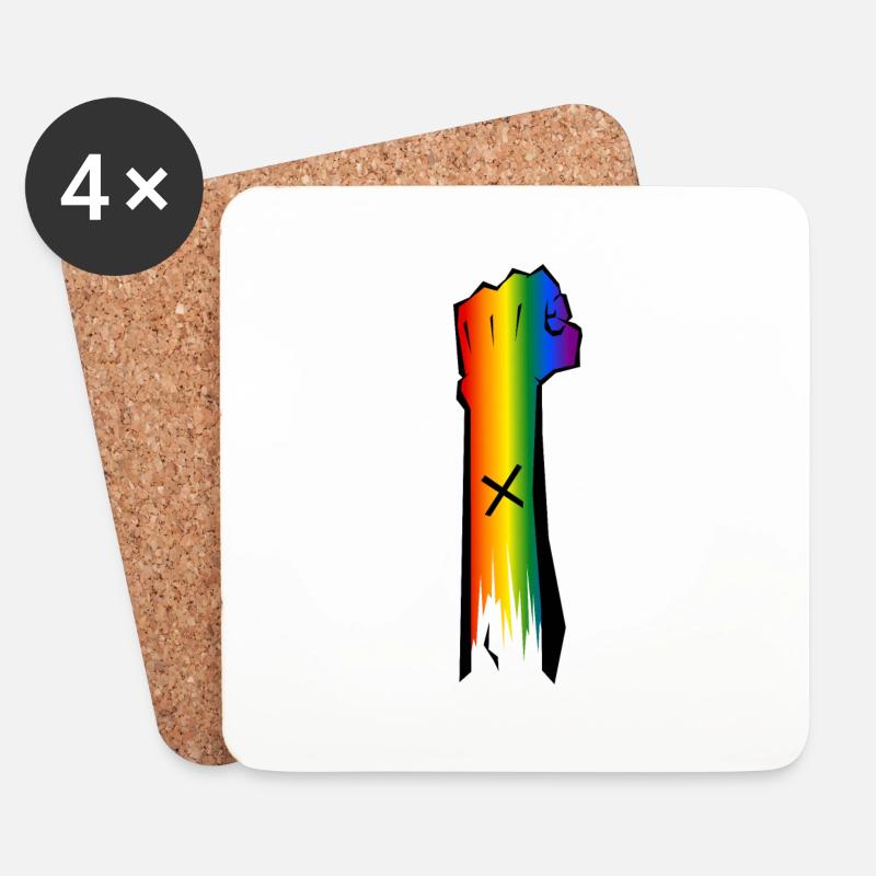 Pride - Untersetzer (4er-Set) - Weiß