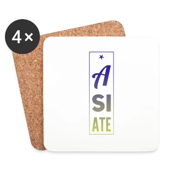 A SI ATE - New and Cool Design ++ NEW STYLE ++ - Coasters (set of 4) - white - Front