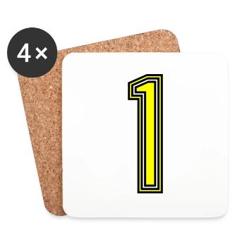 1 - Coasters (set of 4) - white - Front