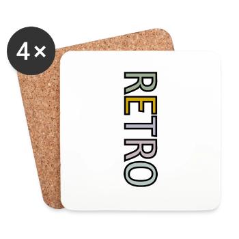 RETRO - Untersetzer (4er-Set) - Weiß - Vorne