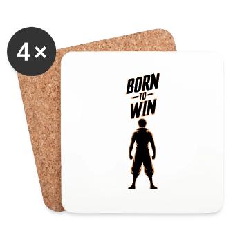 BORN TO WIN - Coasters (set of 4) - white - Front