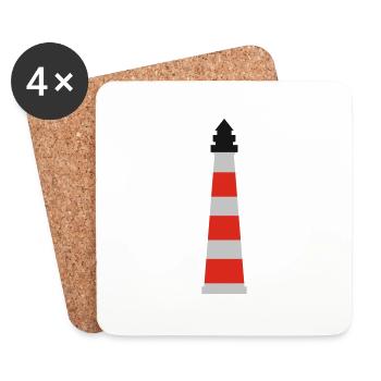 Lighthouse - Coasters (set of 4) - white - Front