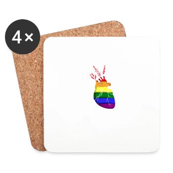 Love wins loving person poison - Coasters (set of 4) - white - Front