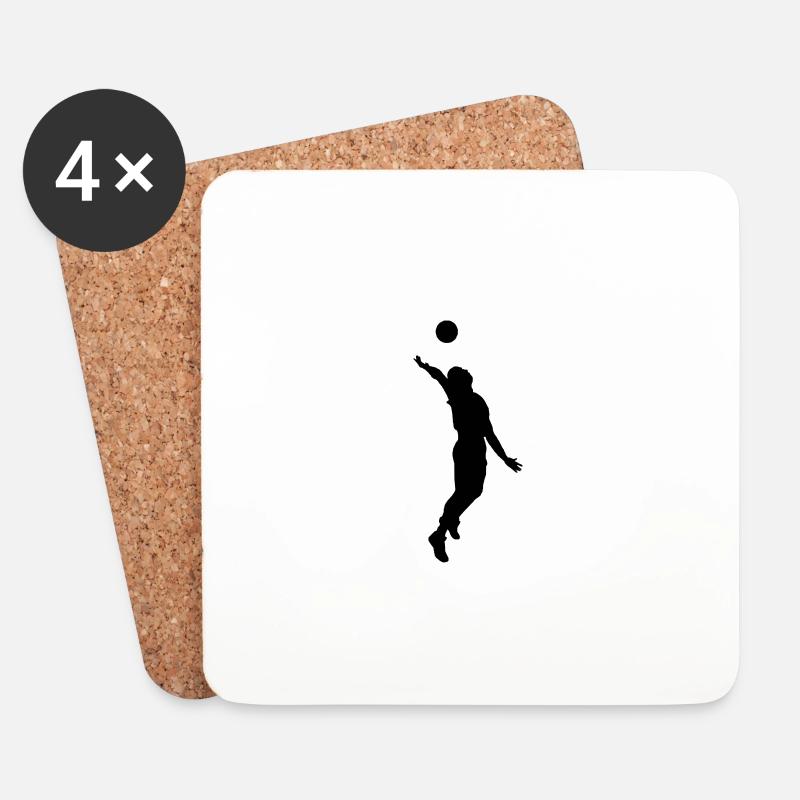 VOLLEYBALL - Untersetzer (4er-Set) - Weiß