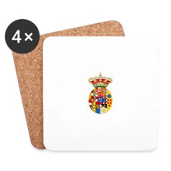 stemma regno due sicilie - Coasters (set of 4) - white - Front