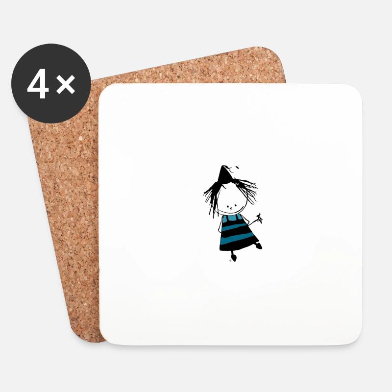 Fairy Witch - Coasters (set of 4) - white