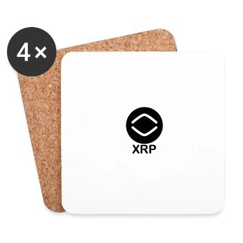 XRP Logo - Untersetzer (4er-Set) - Weiß - Vorne