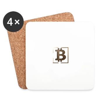 BTC-Logo - Untersetzer (4er-Set) - Weiß - Vorne