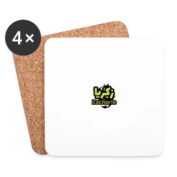 Zechariah arabic calligraphy first name - Coasters (set of 4) - white - Front
