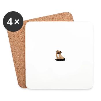 PUG - Coasters (set of 4) - white - Front