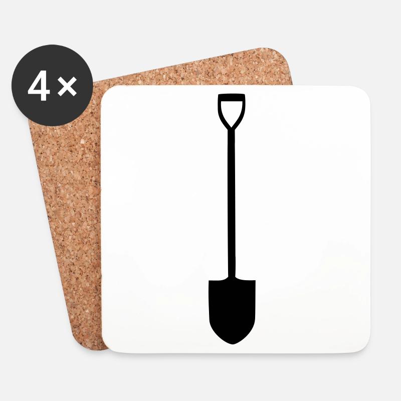 Spaten - Untersetzer (4er-Set) - Weiß
