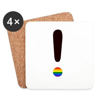 loud and proud - Coasters (set of 4) - white - Front