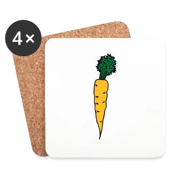 carrot - Dessous de verre (lot de 4) - blanc - Devant