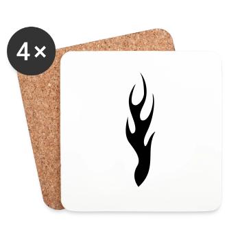 tribal flame - Untersetzer (4er-Set) - Weiß - Vorne