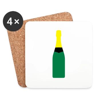 bottle - Coasters (set of 4) - white - Front