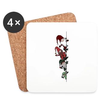 Wichtel Family - Coasters (set of 4) - white - Front