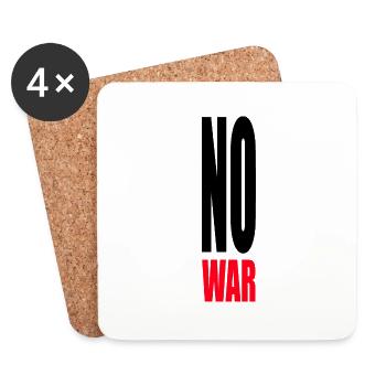 No War! - No War - Peace - Coasters (set of 4) - white - Front