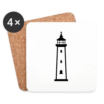 Phare - Dessous de verre (lot de 4) - blanc - Devant