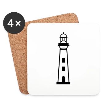 Phare - Dessous de verre (lot de 4) - blanc - Devant