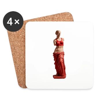 Venus de Milo dressed - Coasters (set of 4) - white - Front
