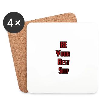 Be Your Best Self - Coasters (set of 4) - white - Front