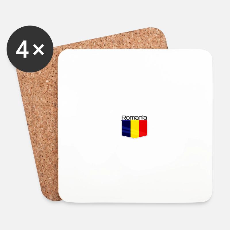 Romania 3 G - Untersetzer (4er-Set) - Weiß