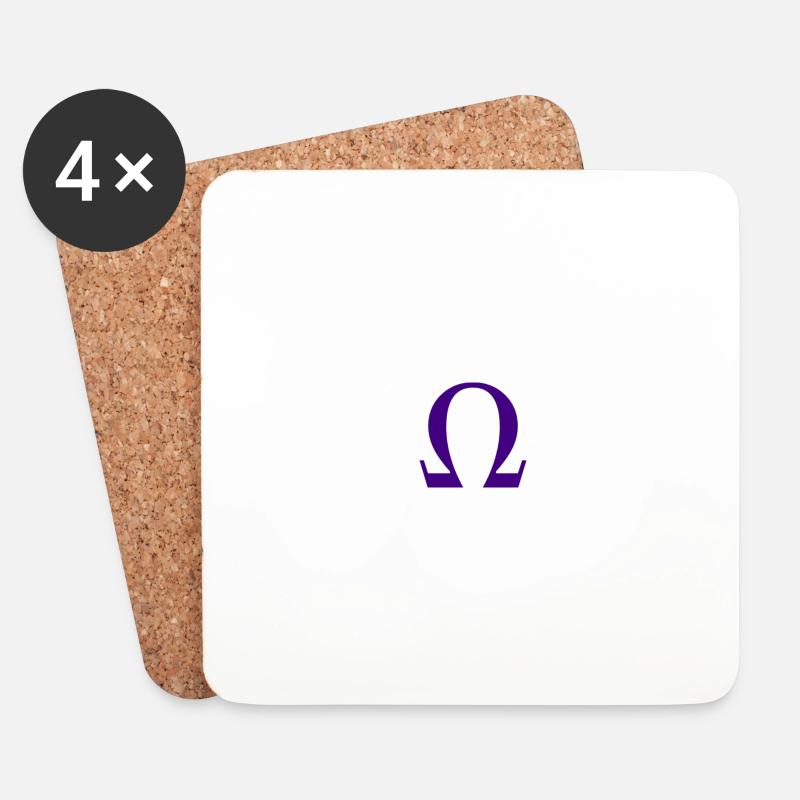 Omega - Untersetzer (4er-Set) - Weiß