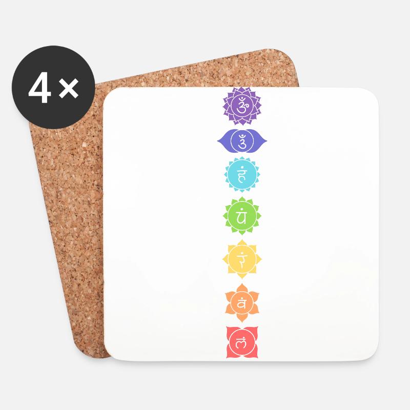Chakras - Coasters (set of 4) - white