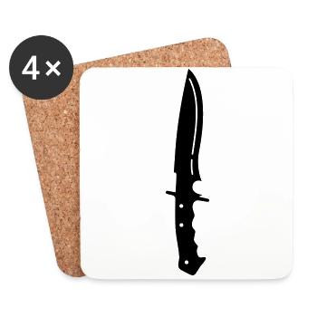 Messer icon - Untersetzer (4er-Set) - Weiß - Vorne