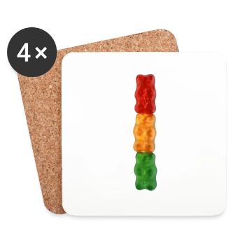 Gummibärchen Totem - Untersetzer (4er-Set) - Weiß - Vorne