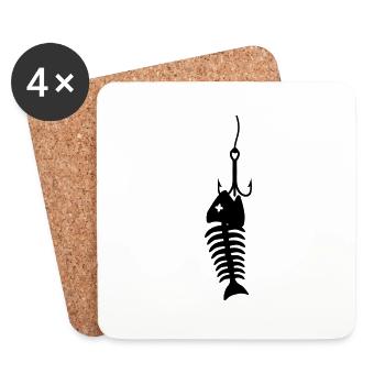 Fishing - Coasters (set of 4) - white - Front