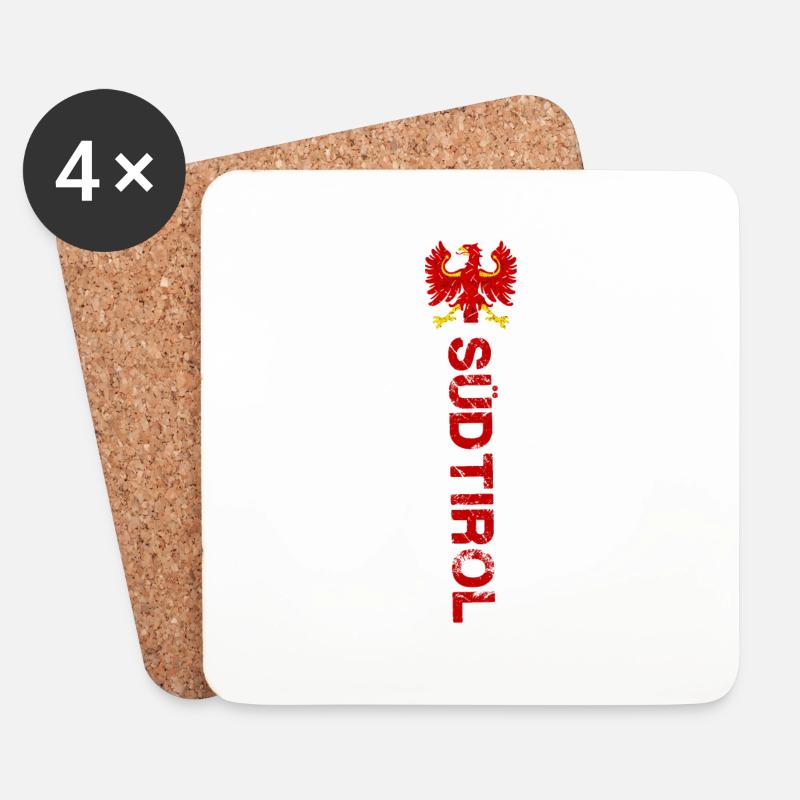 Südtirol - Untersetzer (4er-Set) - Weiß