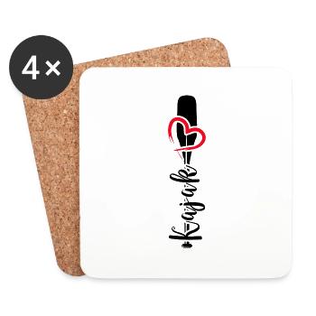 kajak kajaktour paddeln kajak-love - Untersetzer (4er-Set) - Weiß - Vorne