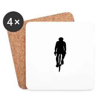 Vélo vélo vélo de course - Dessous de verre (lot de 4) - blanc - Devant