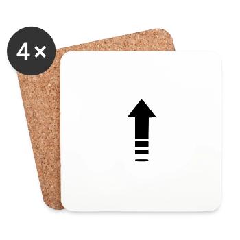 arrow - Coasters (set of 4) - white - Front