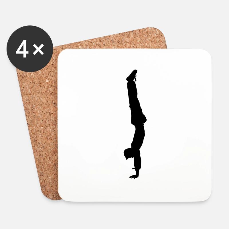 handstand gymnast sport - Untersetzer (4er-Set) - Weiß