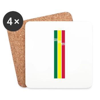 reggae - Dessous de verre (lot de 4) - blanc - Devant