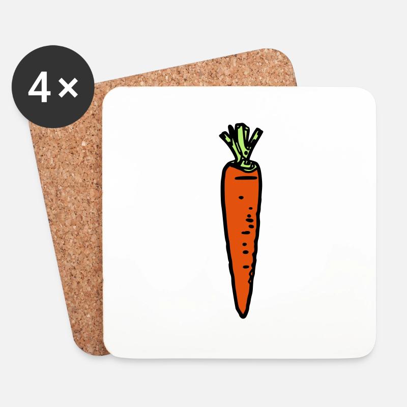 Carrot - Untersetzer (4er-Set) - Weiß
