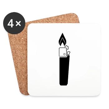 Lighter (homonymie) - Dessous de verre (lot de 4) - blanc - Devant