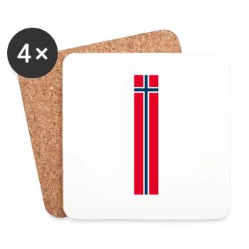 I Love Norway Design T-Shirt Outfit - Coasters (set of 4) - white - Front