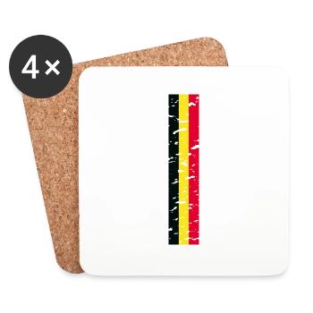 Ich liebe Belgien Design T-Shirt Outfit - Untersetzer (4er-Set) - Weiß - Vorne