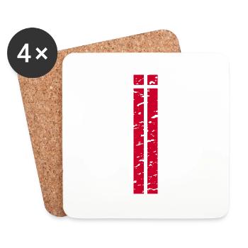 I Love Denmark, Design Outfit T Shirt - Coasters (set of 4) - white - Front