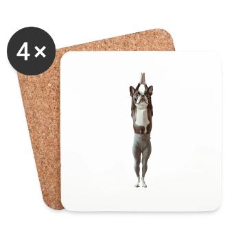 Boston Terrier - Untersetzer (4er-Set) - Weiß - Vorne