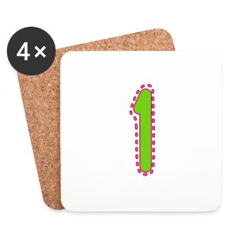 HAPPY BIRTHDAY. HAPPY BIRTHDAY. ANNIVERSARY. - Coasters (set of 4) - white - Front