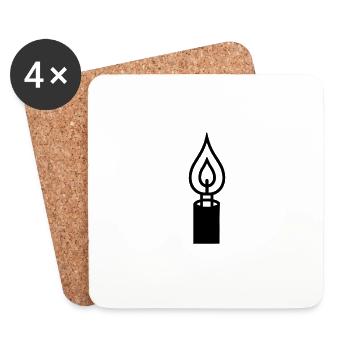 Candle - Coasters (set of 4) - white - Front