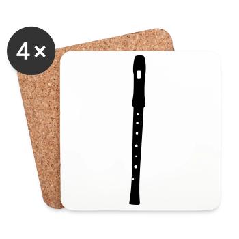 Recorder - Coasters (set of 4) - white - Front
