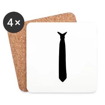 kravatte__f1 - Coasters (set of 4) - white - Front