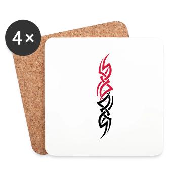 tribal2 - Untersetzer (4er-Set) - Weiß - Vorne